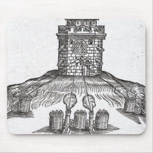 Illustration av siegekrig musmatta