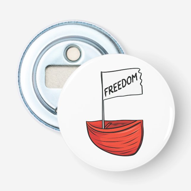 Illustration av sjöfartyget Nautism Flasköppnare (Framsidan)