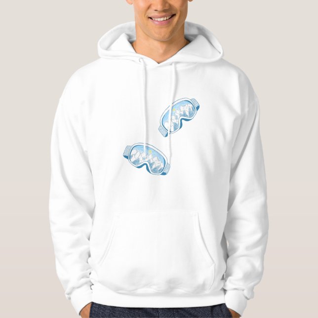 Illustration av Ski Goggles Hoodie (Framsida)