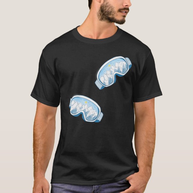Illustration av Ski Goggles T Shirt (Framsida)