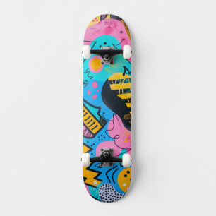 Illustration av skisser och dockor mini skateboard bräda 18,5 cm
