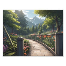 Illustration av skog fototryck