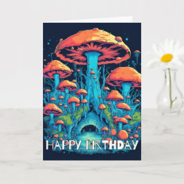 Illustration av skogssvampar kort