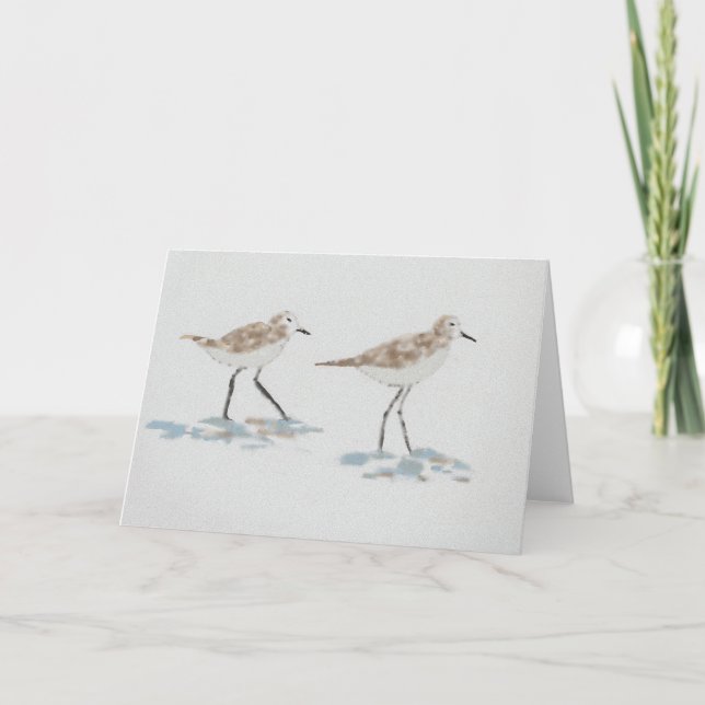 Illustration av skorelina fåglar kort (Framsida)