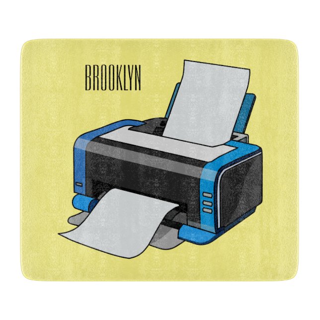 illustration av skrivarens tecknad (Framsidan)