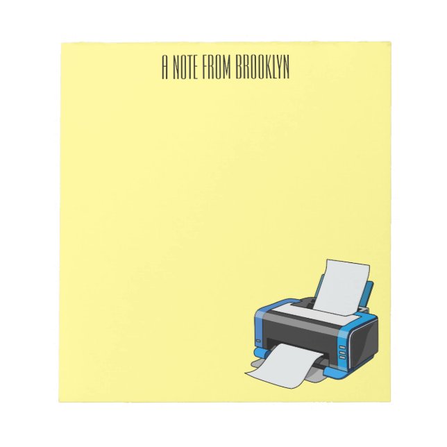 illustration av skrivarens tecknad anteckningsblock (Framsida)