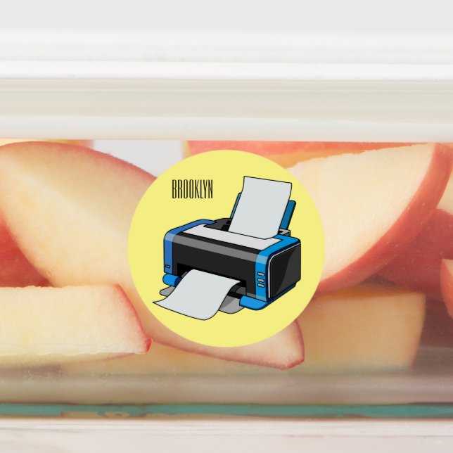 illustration av skrivarens tecknad klistermärke (Påsatt)