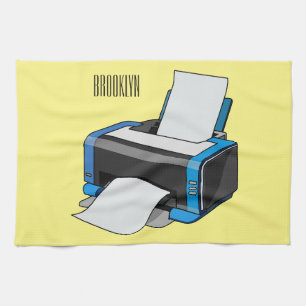 illustration av skrivarens tecknad kökshandduk