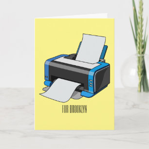 illustration av skrivarens tecknad kort