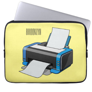 illustration av skrivarens tecknad laptop fodral
