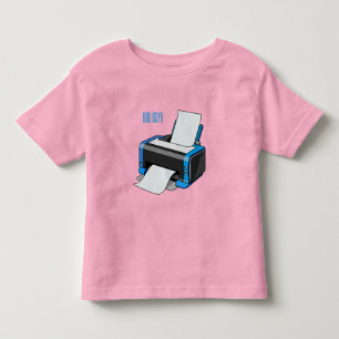 illustration av skrivarens tecknad t shirt