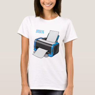 illustration av skrivarens tecknad t shirt