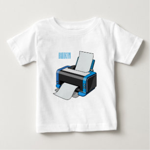 illustration av skrivarens tecknad t shirt
