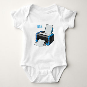 illustration av skrivarens tecknad t shirt
