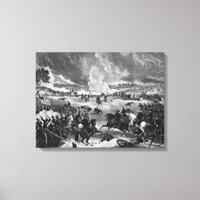 Illustration av slaget vid Gettysburg Canvastryck (Framsida)