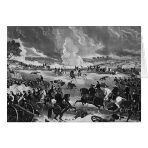 Illustration av slaget vid Gettysburg Hälsningskort