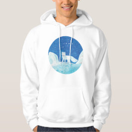 Illustration av småArktisk räv (Vulpes lagopus) Hoodie