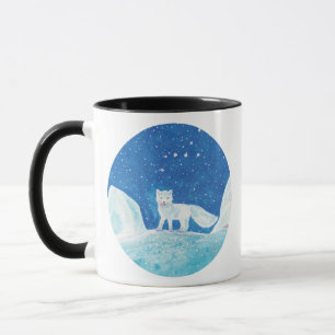Illustration av småArktisk räv (Vulpes lagopus) Mugg