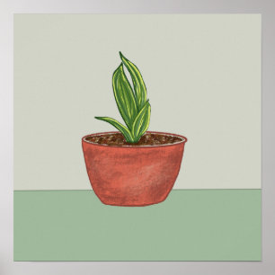 Illustration av Snake Plant Poster