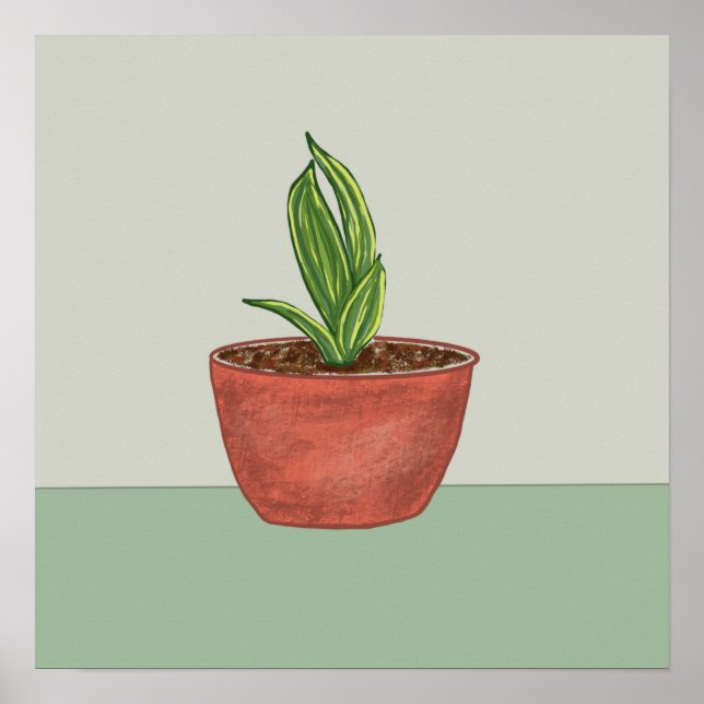 Illustration av Snake Plant Poster (Framsidan)