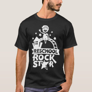 Illustration av sökta Rockstjärnor för förskola T Shirt