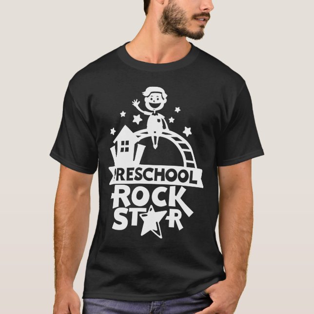 Illustration av sökta Rockstjärnor för förskola T Shirt (Framsida)