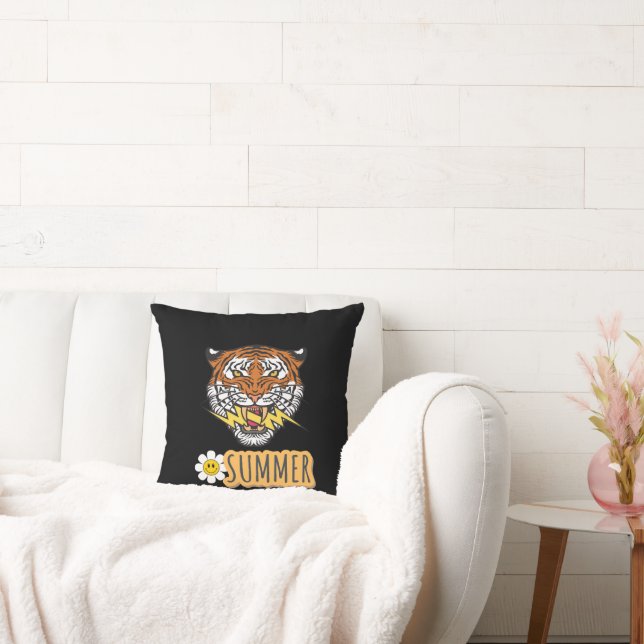 Illustration av sommartypografi kudde (Soffa)