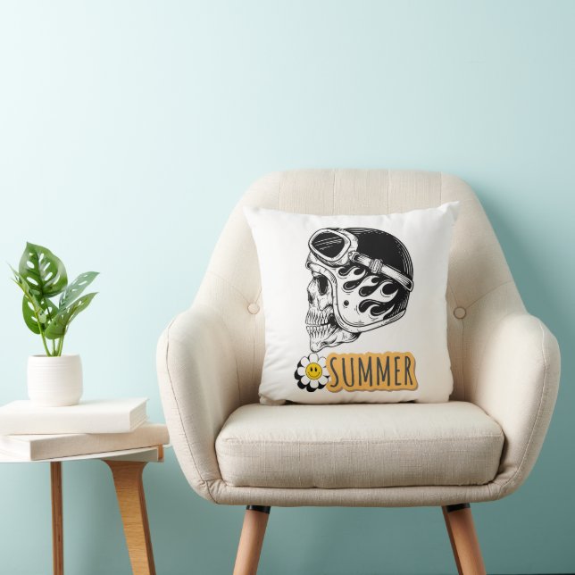 Illustration av sommartypografi kudde (Stol)