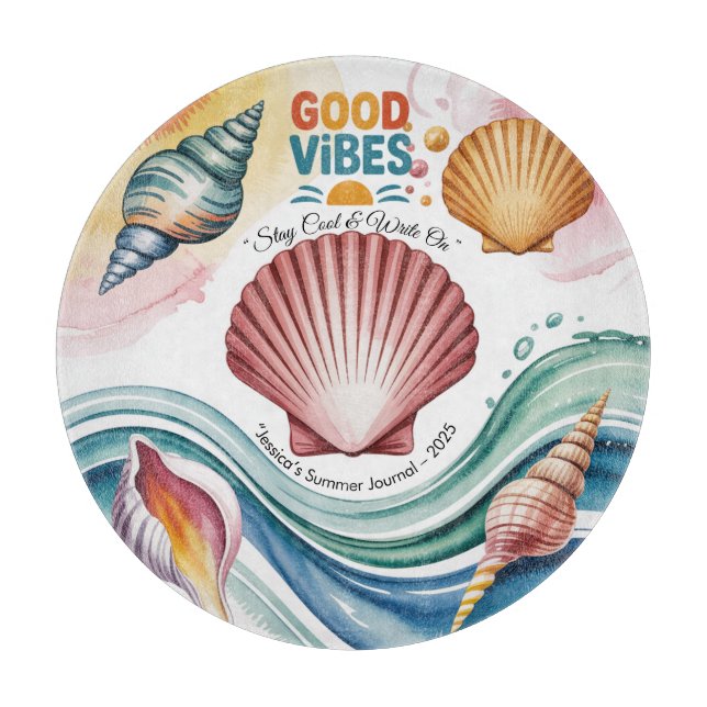 Illustration av sommarvibes Retro Beach (Framsidan)