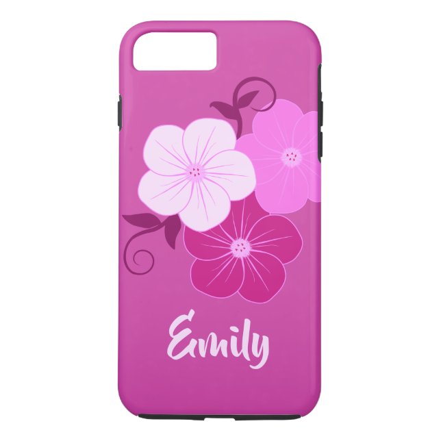 Illustration av Söt Blommigt Case-Mate iPhone Skal (Baksida)