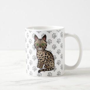 Illustration av söt seriefigur av bronsfärgad egyp kaffemugg