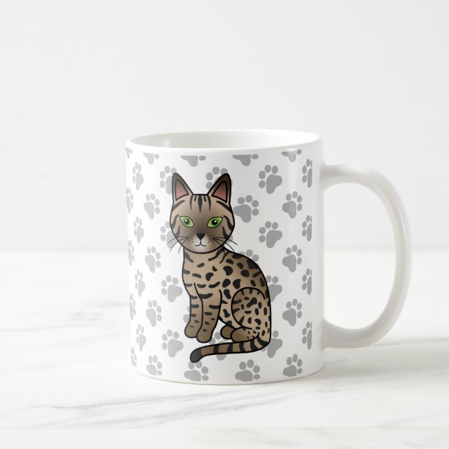 Illustration av söt seriefigur av bronsfärgad egyp kaffemugg (Höger)
