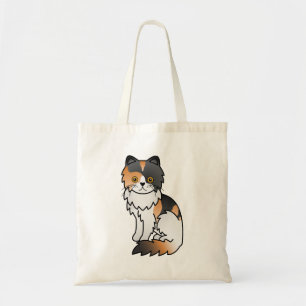 Illustration av söt seriefigur av kalikot katt av tygkasse