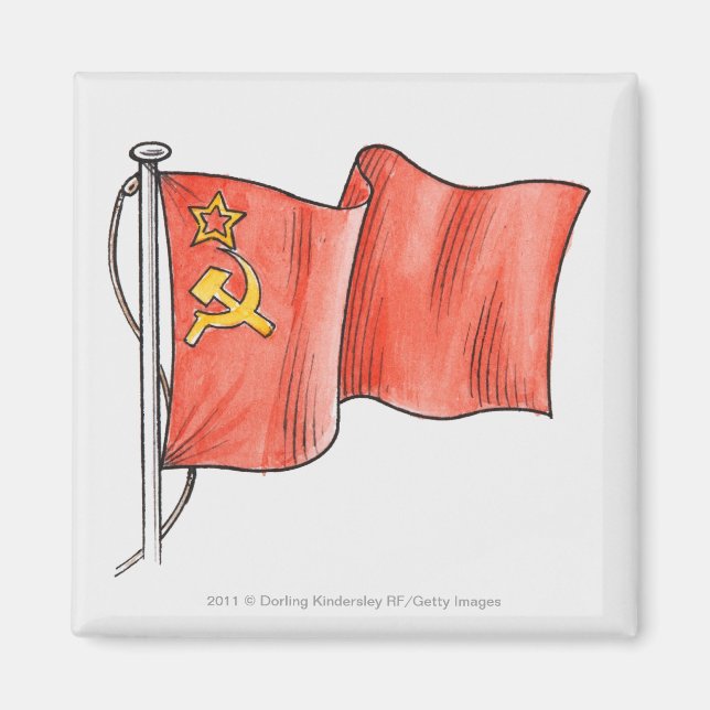 Illustration av Sovjetunionen flagga Magnet (Framsidan)