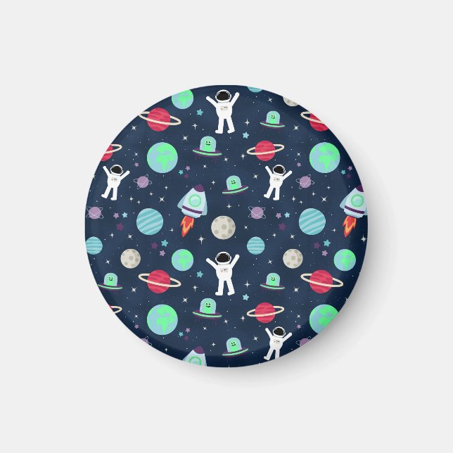 illustration av Space Mönster Magnet (Framsidan)