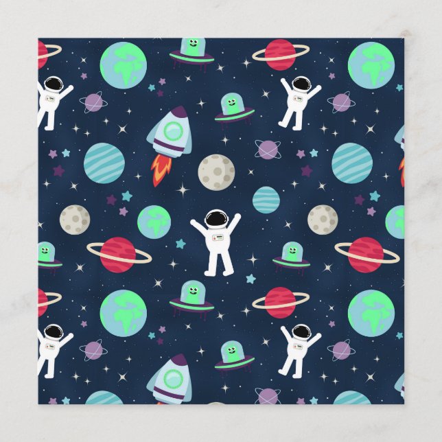 illustration av Space Mönster Meny (Framsida)