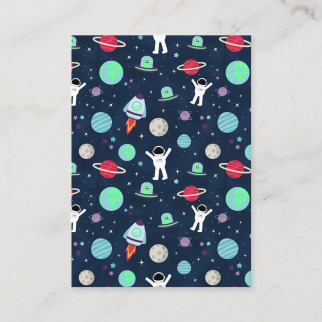 illustration av Space Mönster Rabattkort (Framsida)