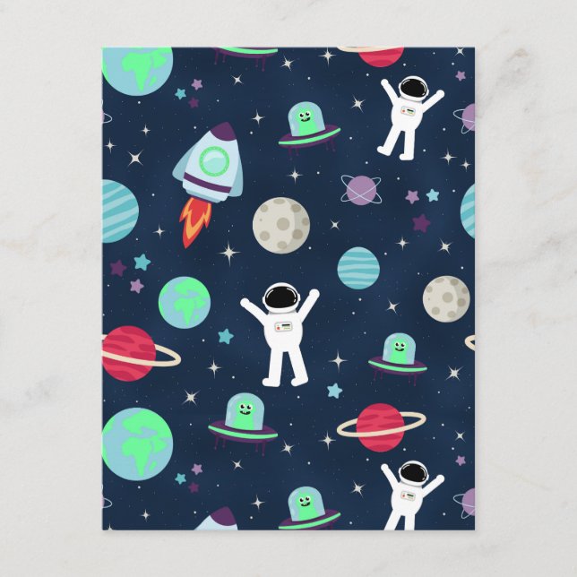 illustration av Space Mönster Tilläggskort (Framsida)