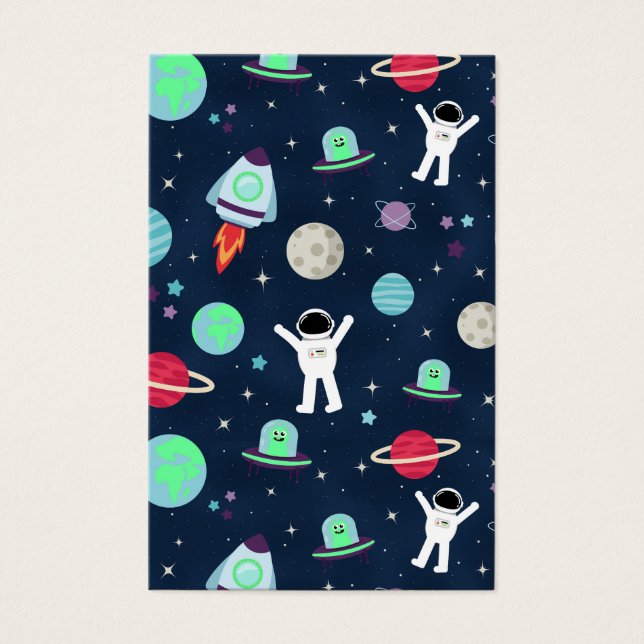 illustration av Space Mönster Visitkort (Framsida)