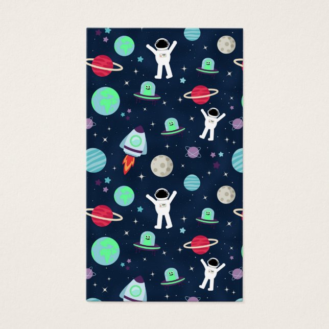 illustration av Space Mönster Visitkort (Framsidan)