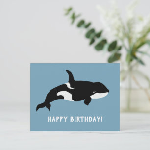 Illustration av späckhuggare Cetacea Grattis på fö Vykort