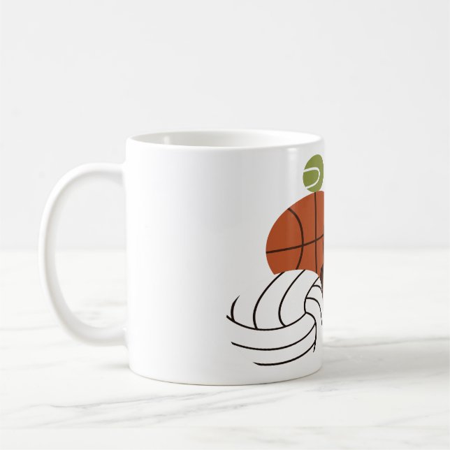 illustration av sport boll kaffemugg (Vänster)