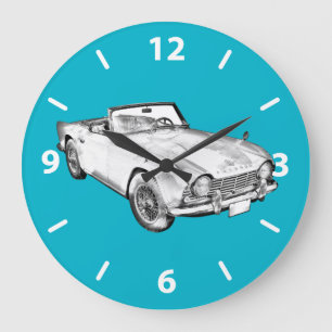 Illustration av sportbilen för triumf Tr4 Stor Klocka