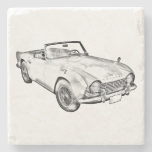 Illustration av sportbilen för triumf Tr4 Underlägg Sten