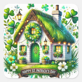 Illustration av St patricks day av vismisk beläggn Fyrkantigt Klistermärke