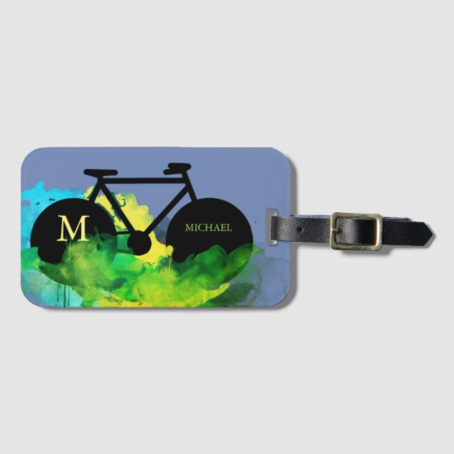 illustration av stadscykelgrafik bagagebricka (Framsida horisontal)