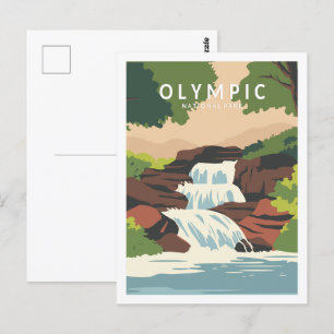 Illustration av Ställe i den olympiska nationalpar Vykort