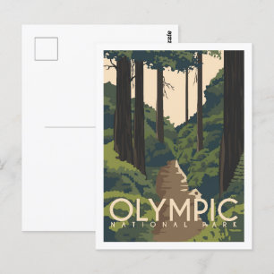 Illustration av Ställe i den olympiska nationalpar Vykort