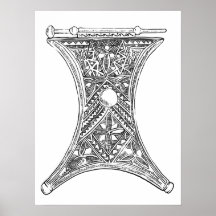 Illustration av stamavkännaren poster hand plockad