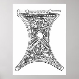 Illustration av stamavkännaren poster hand plockad